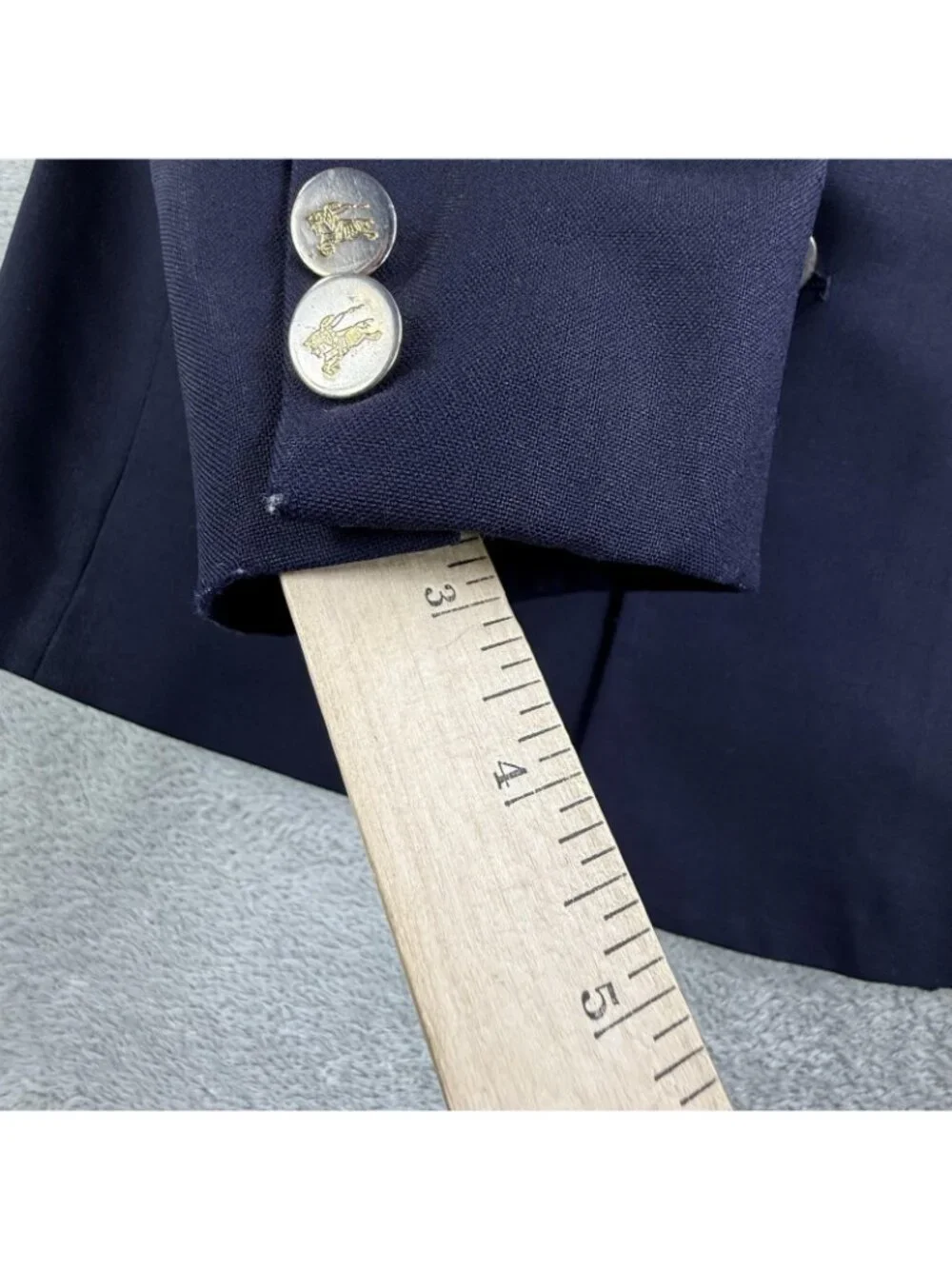 Vintage Burberrys Blazer Mens 40R Blue Wool Double Breasted Sport Coat Levy's